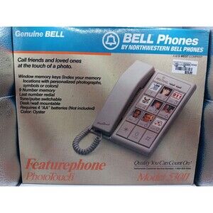 Vintage Northwestern Bell Phones Photo Touch Granny Core Large Numbers #53011